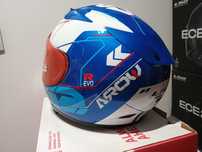Nowy KASK LS2 model ARROW R EVO TECHNO biało-niebieski w rozmiarze XXL