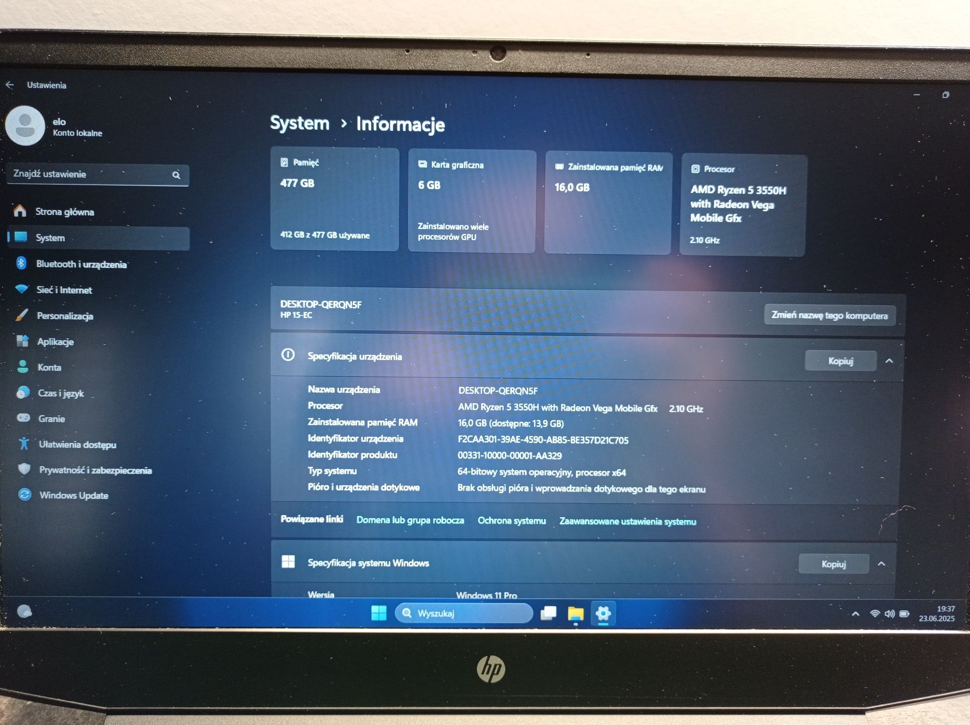 HP pavilion gaming 15