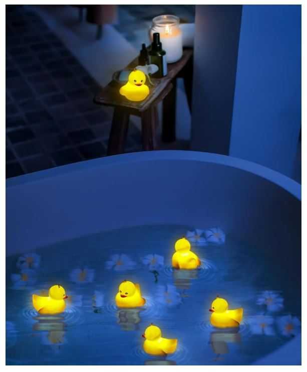 Podświetlane kaczki, oświetlenie basenu 3 sztuki