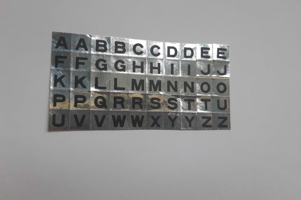 Letras e Números de Decalque