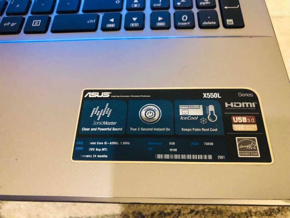 Portatil Asus X550L Notebook Pc - 6GB RAM - Disco 750GB