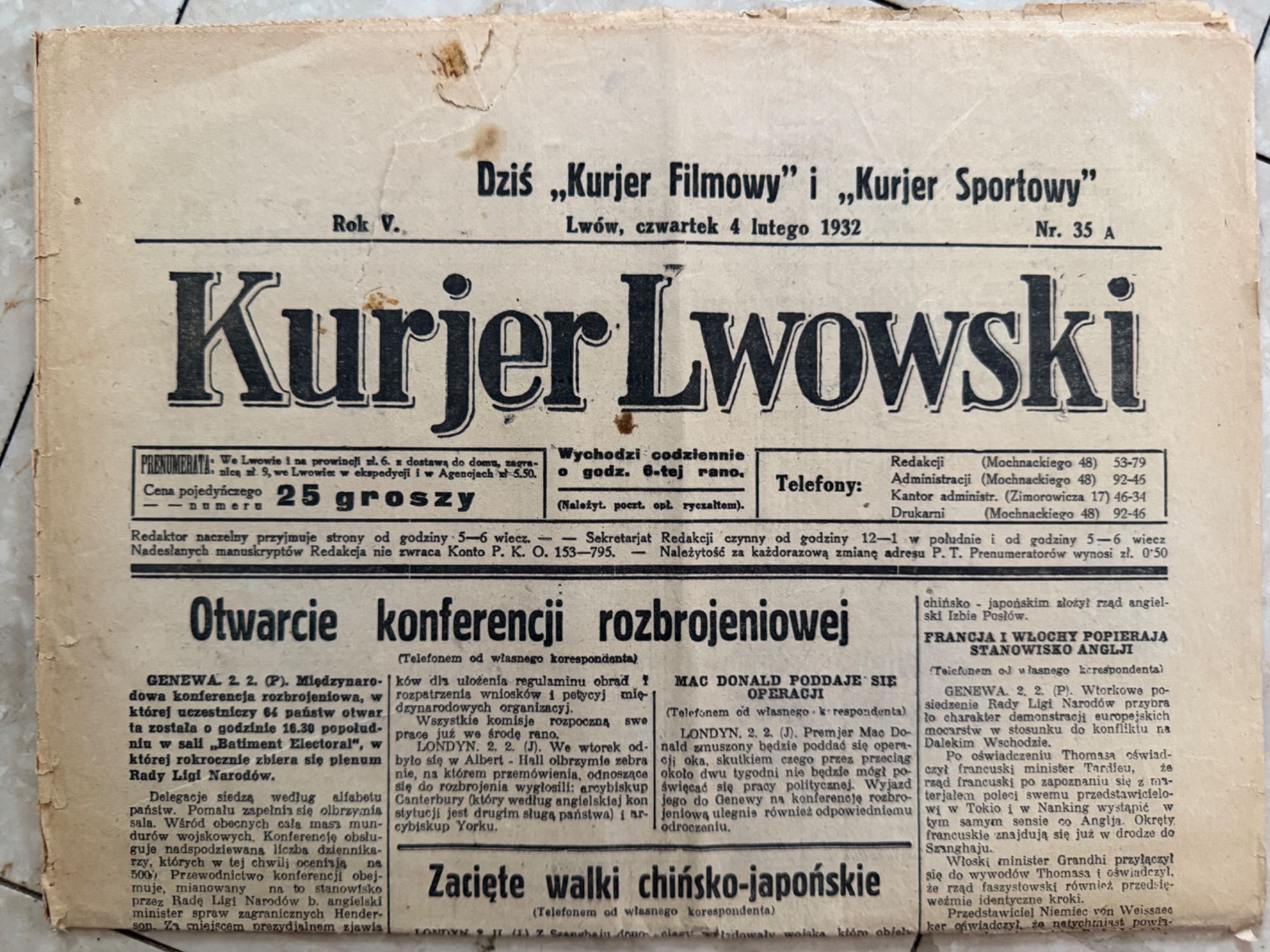 Stare gazety lata 30-te