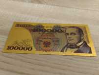 100.000 zł PRL. Złocony. Cudo!