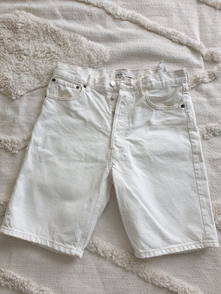 Чоловічі білі шорти Zara 30