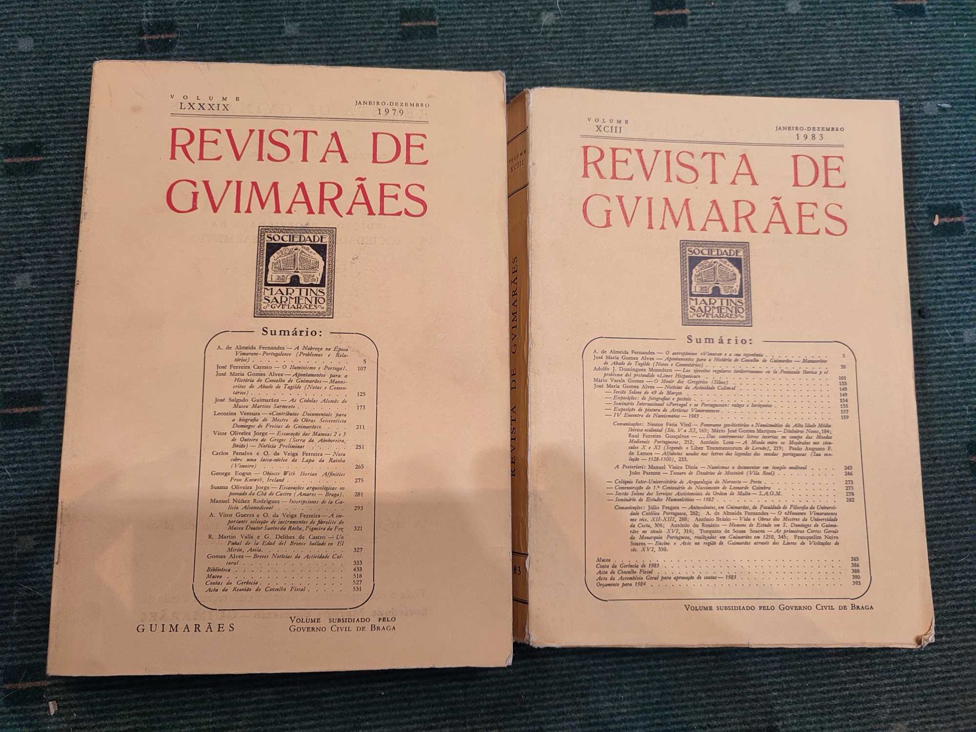 Revista de Guimarães - Vols de 1979 e 1983