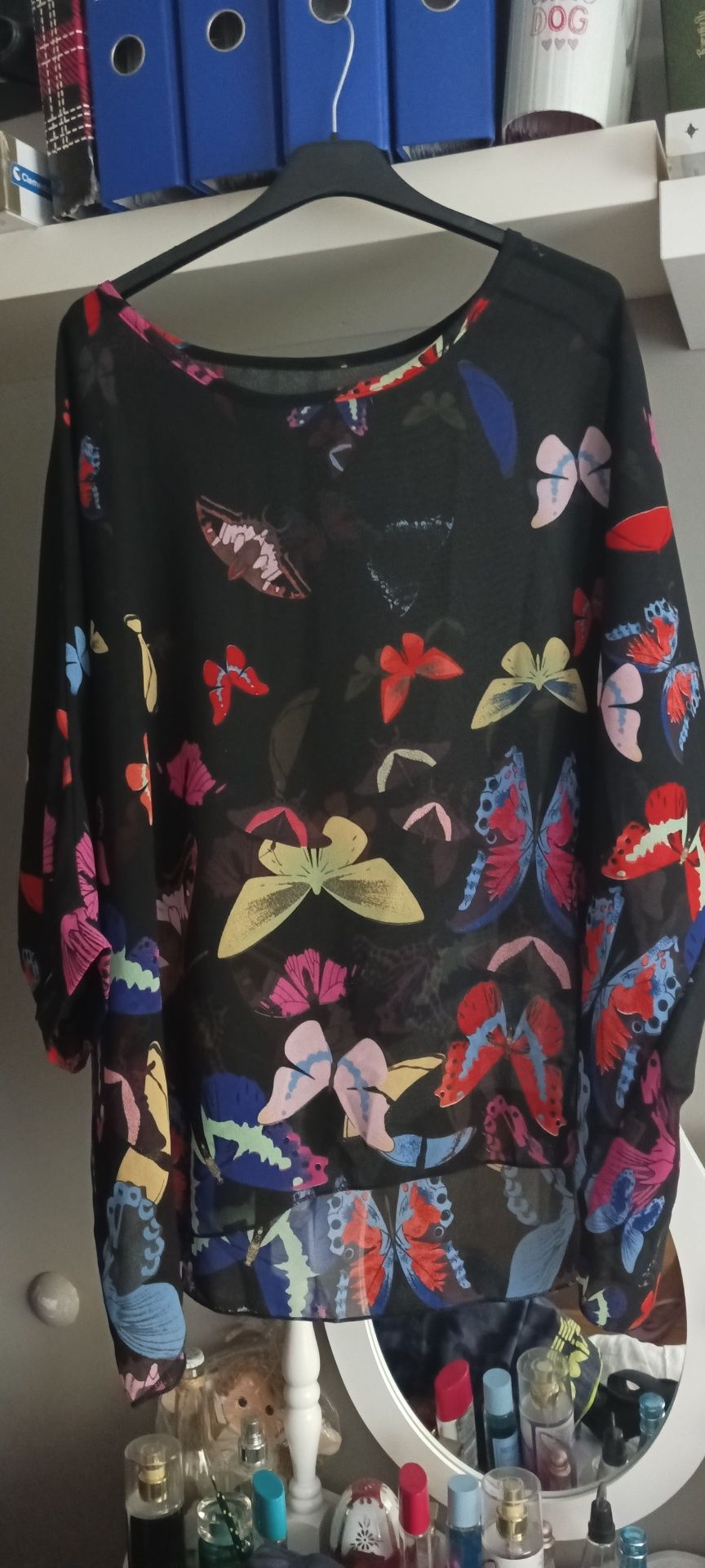 Bluzka nietoperz przezroczysta oversize