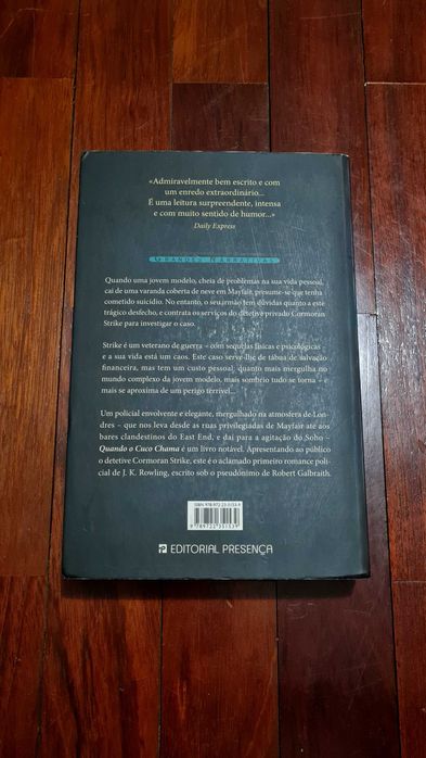 Livro "Quando o Cuco Chama" (Robert Galbraith)