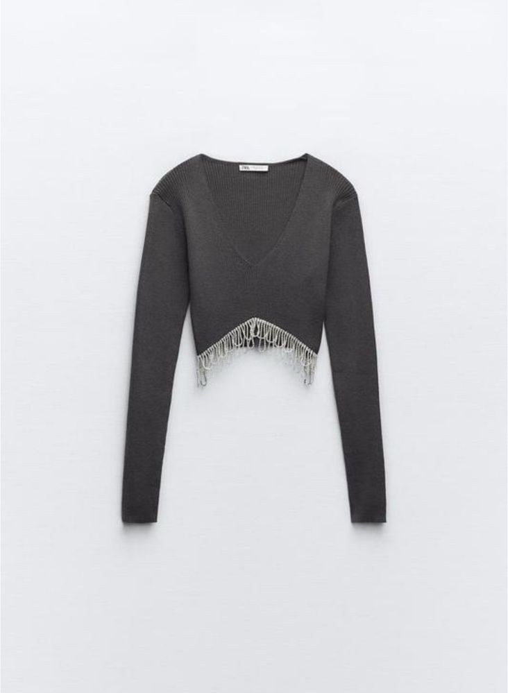 Топ зі стразами кофта zara l