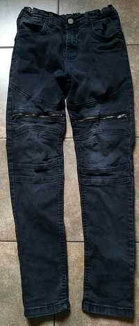 Spodnie jeansowe czarne. Rozmiar 158cm.