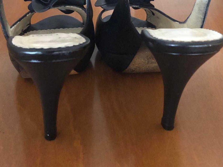 Sandália preta de toilete, 39 El Corte Inglês, 
Pele genuína.