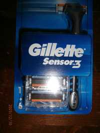 Maszynka na wkłady do golenia GILLETTE SENSOR3 + 6 nożyków NOWA
