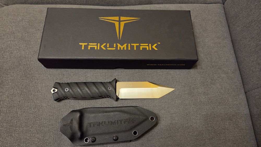 Nóż Takumitak Fulcrum - Black/Silver z kaburą