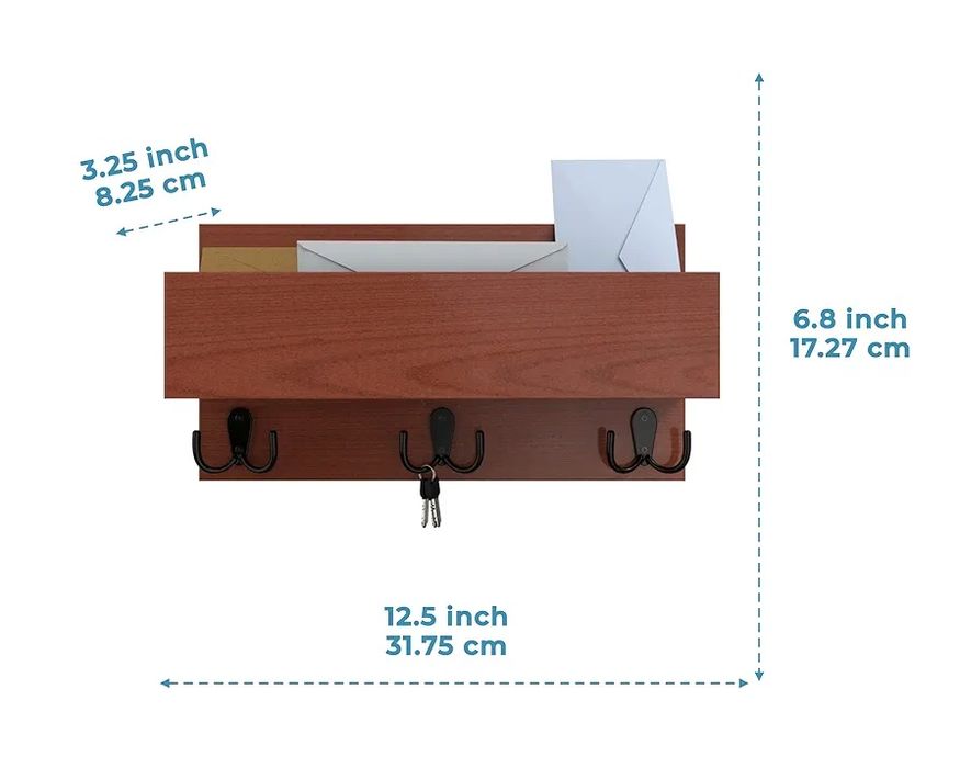 Вішак, ключниця, полиця органайзер дерев'яний в передпокій