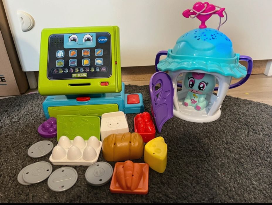 Zabawki vtech kasa i lampka