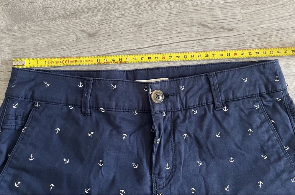 Calções azuis com âncoras (Springfield, tamanho 34)