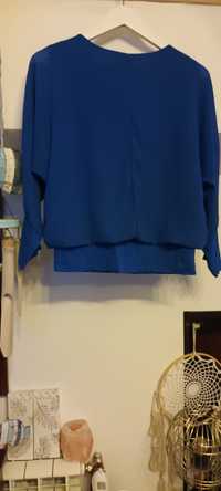 Bluzka top L/m chabrowa wiskoza