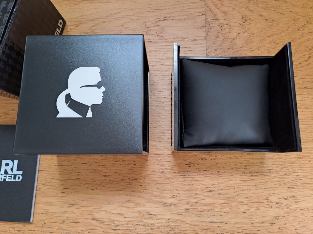 Box case etui na zegarek Karl Lagerfel oryginał czarny nowy