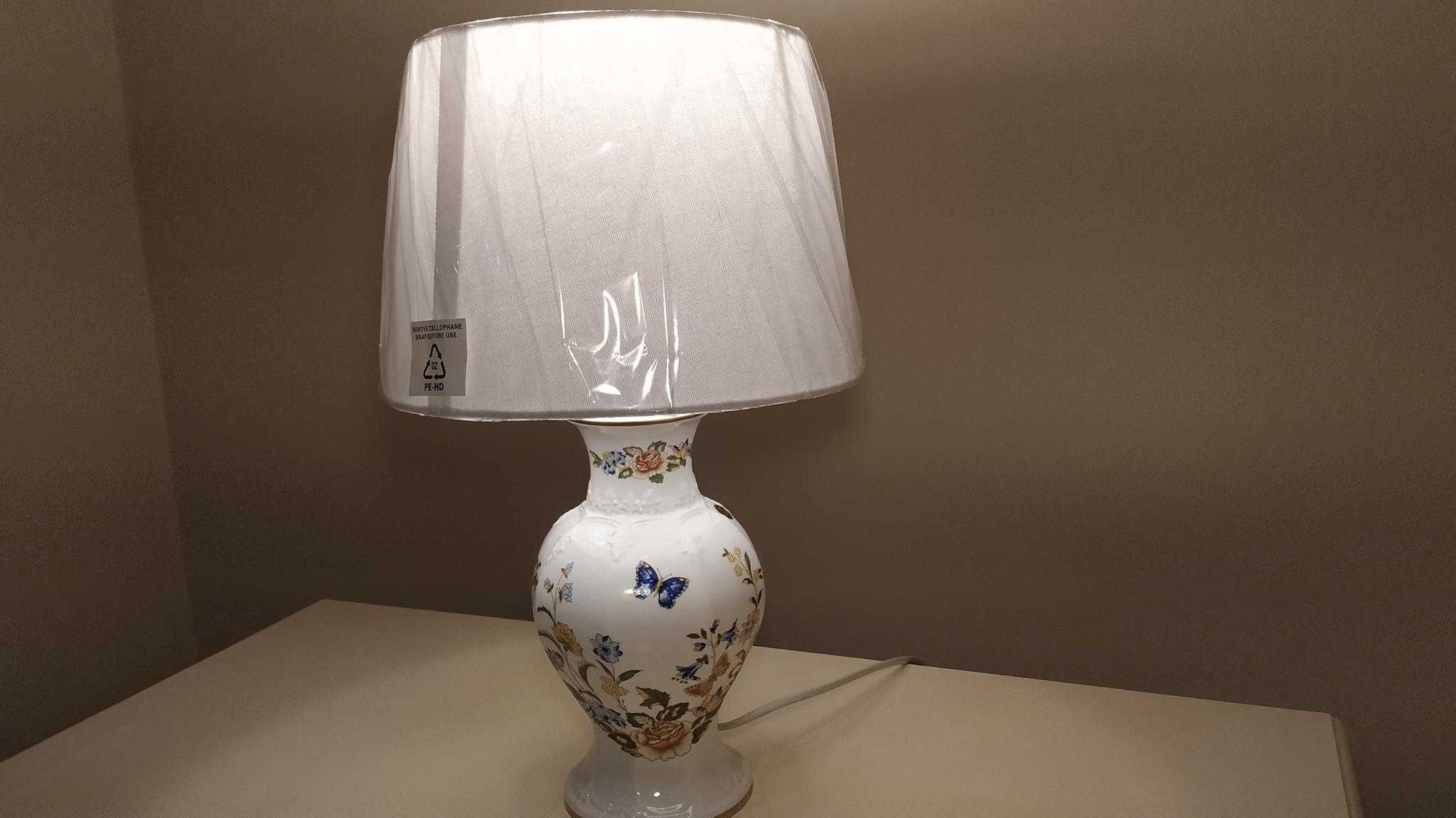 Tylko dla znawców porcelany Lampa na biurko  - Aynsley Garden Cottage