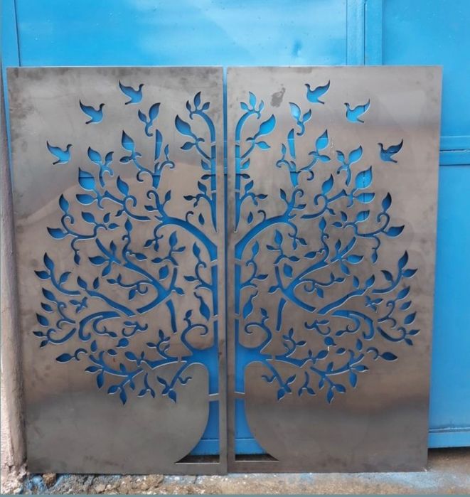 Лазерна різка металу Металеві вставки Брама жалюзі Паркан ранчо Ковка