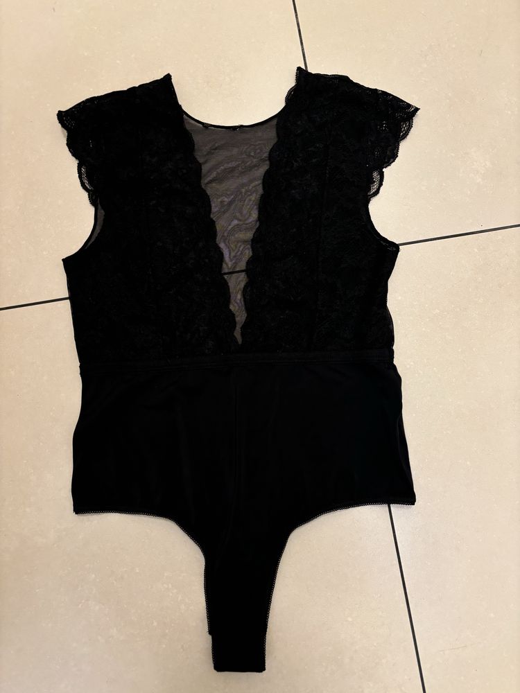 Czarne bielizniane siateczkowe body price