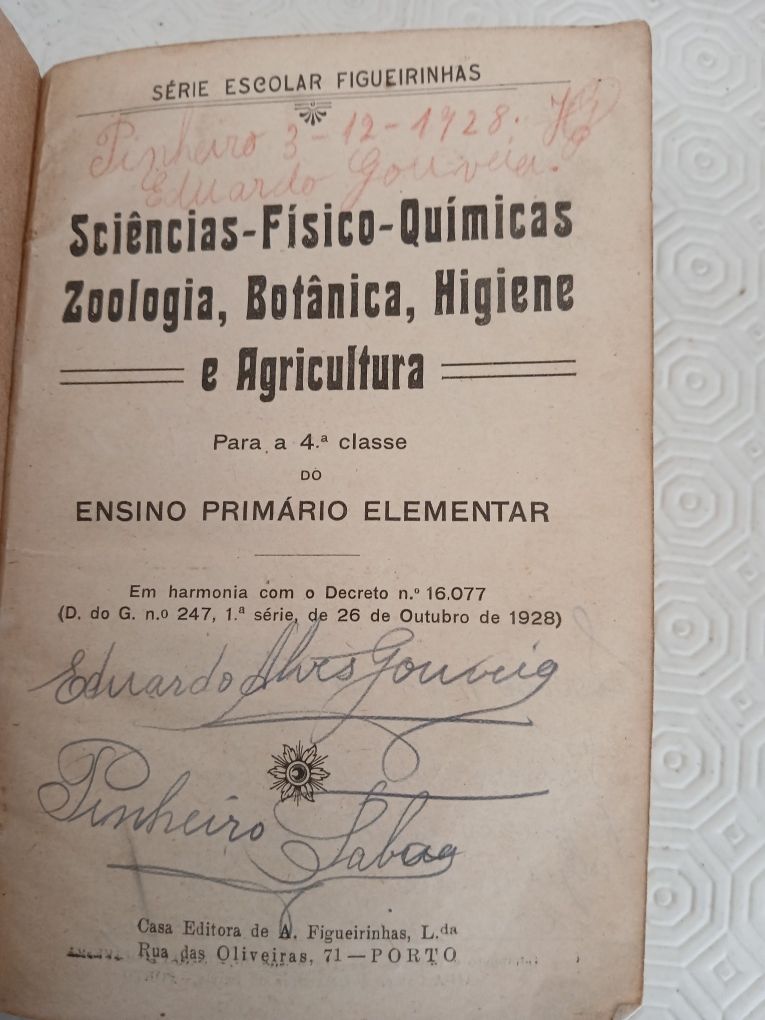 Sciencias Fisico Químicas,Zoologia, Botânica, Higiene e Agricultura