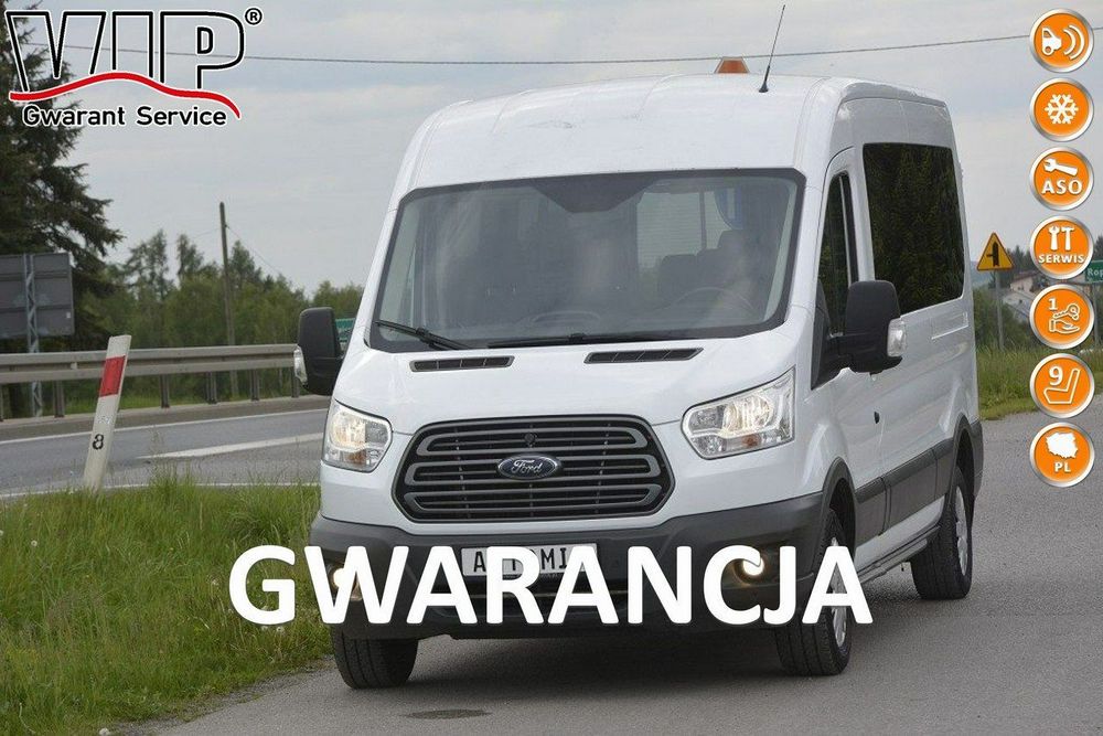 Ford Transit 2.0EcoBlue 9 osobowy L3H2 Polski Salon FV23% nawiew tył bezwypadkowy