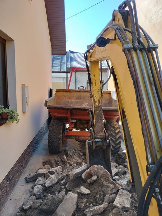 Minikoparka koparka wywrotka transport maszyn młot wiertnica wozidło