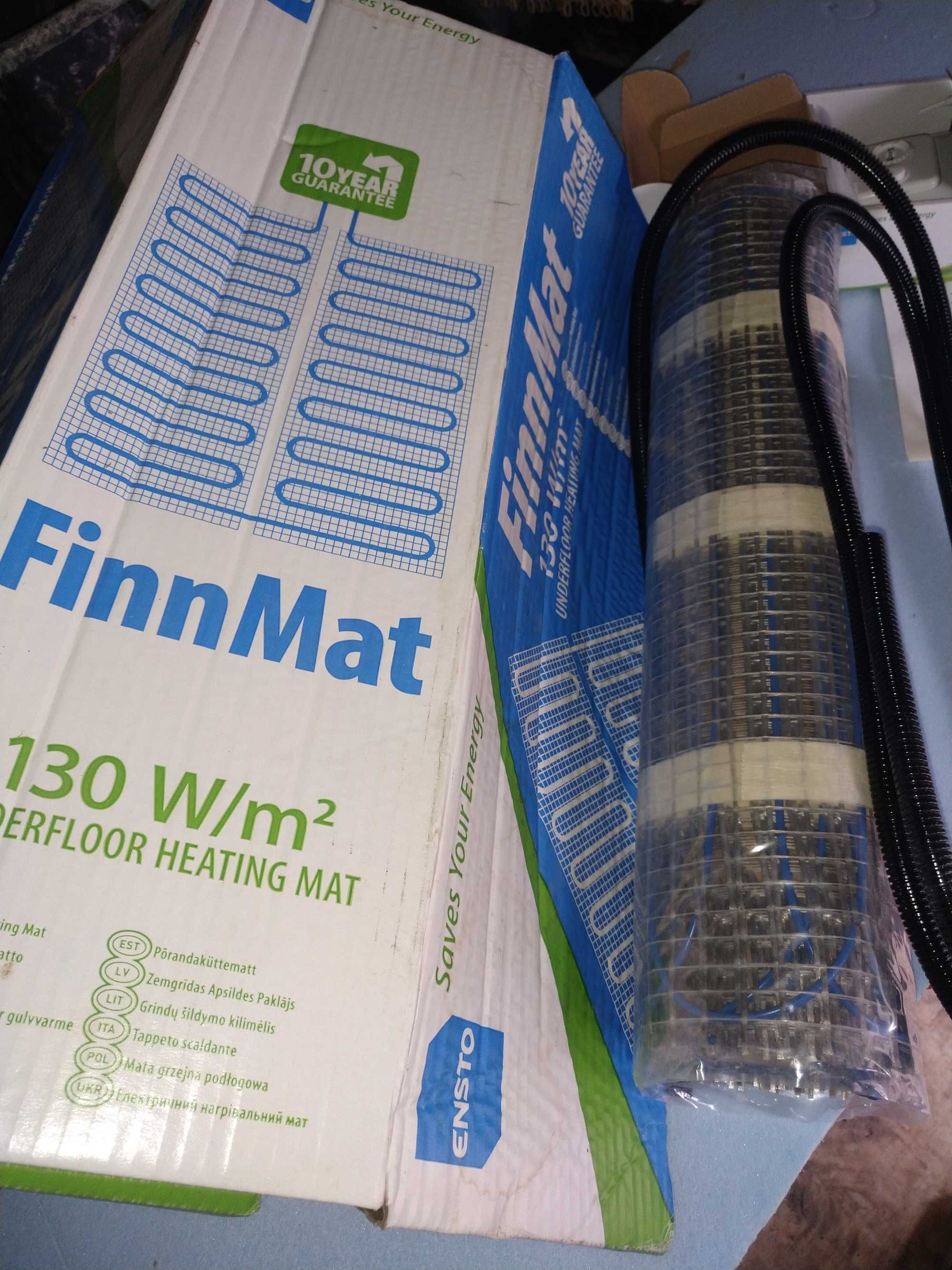 Електрична тепла підлога; Ensto FinnMat; 1.5 м.кв 195W; терморегулятор
