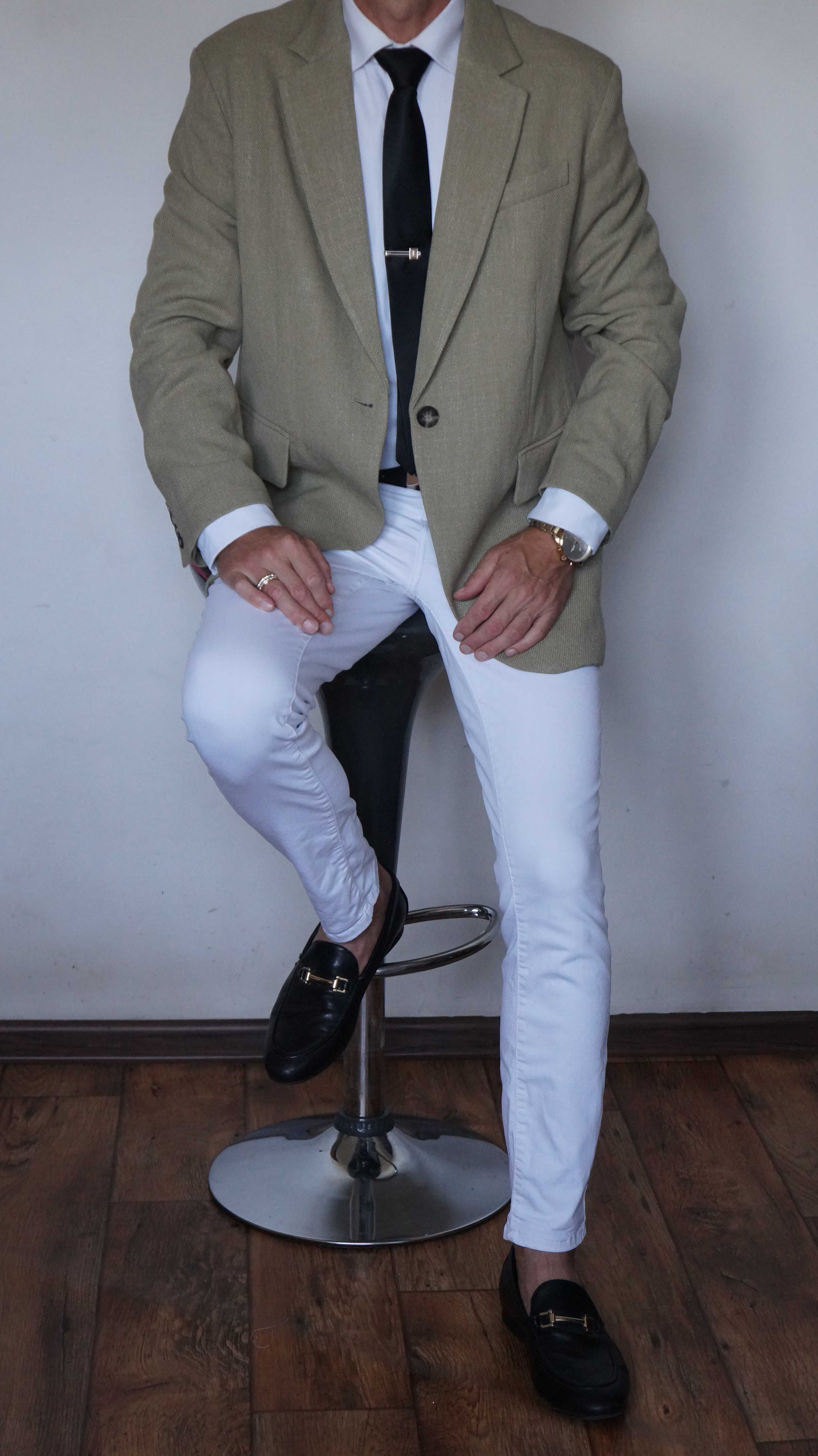 Blezer/Marynarka H&M Roz. S Kol. Khaki Jasny Fit
