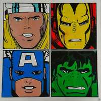 Tela 60x60 cm, pintura de heróis da Marvel (comics), a tinta acrílica