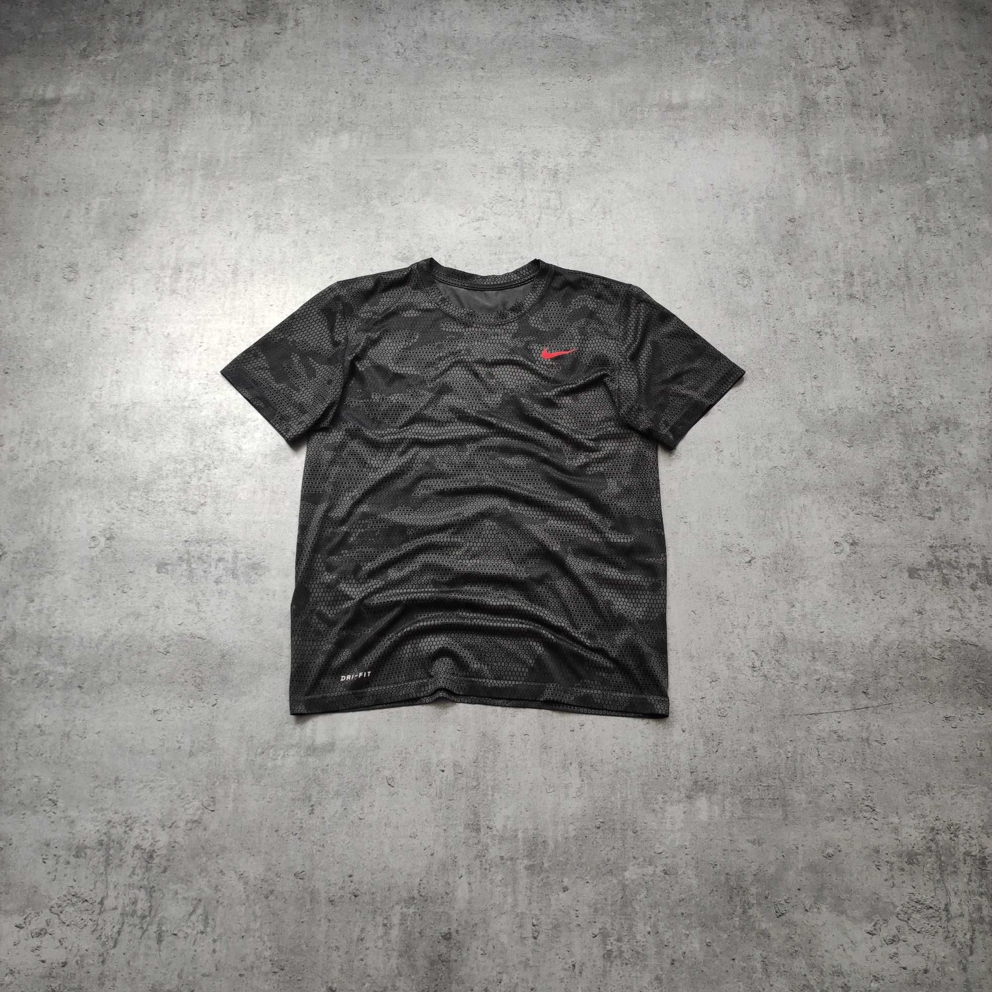 MĘSKA Koszulka Sportowa GYM Active Dri-Fit Camo Logo Nike Siłownia