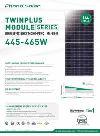 Painel fotovoltaico Phonosolar s 460w Tier 1