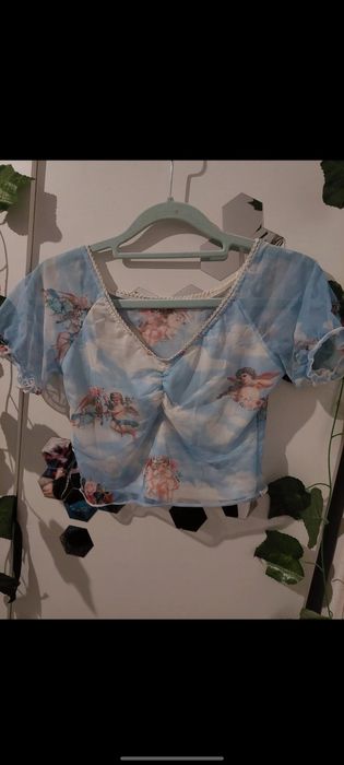 Crop top z siateczki