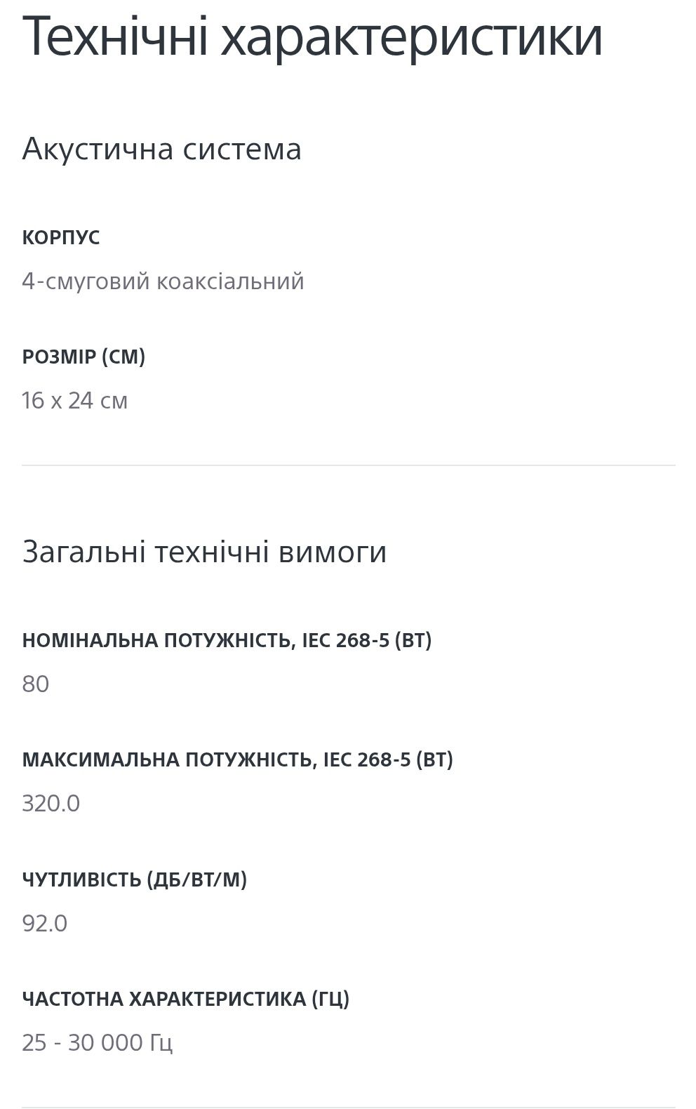 Колонка автомобильная sony xs-f6941r