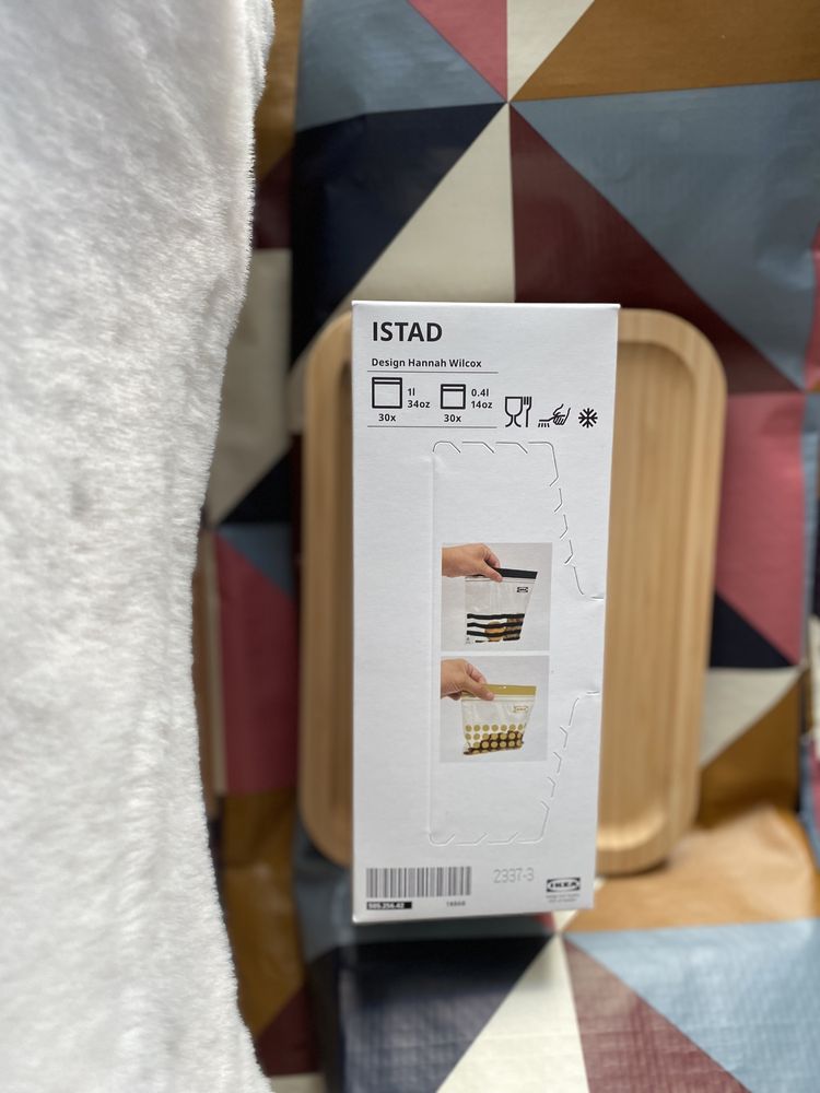 Ikea ISTAD
Torebka strunowa, wzór/czarny żółty, 1/0.4 l -60 szt.