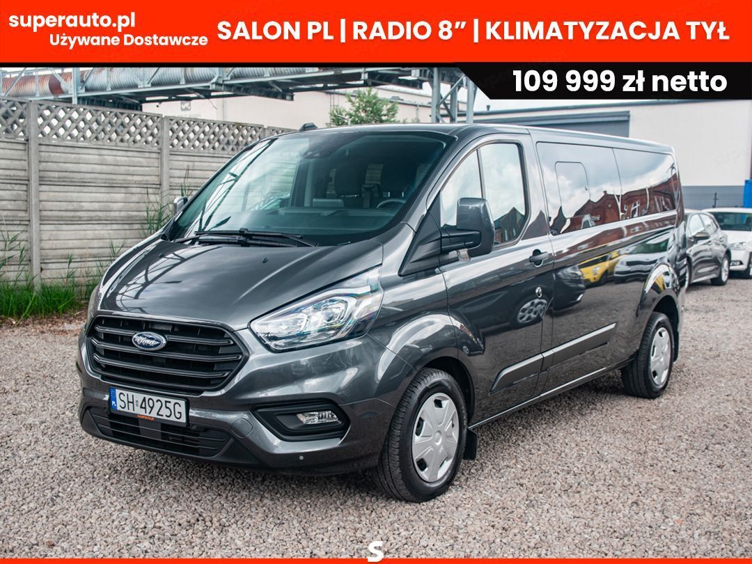 Ford Transit Custom 2.0 130KM !! Radio 8" !! Klima na Tył !! Automatyczne Światła !!