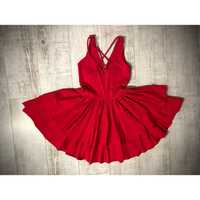 Czerwona krótka rozkloszowana sukienka XS/S