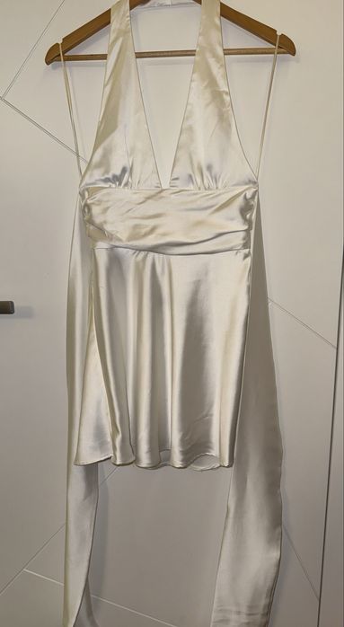 Шовкова біла сукня Zara