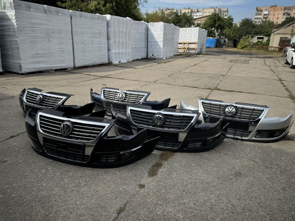 Бампер passat b6 голий в зборі пассат б6 передний vw passat b6 решітка