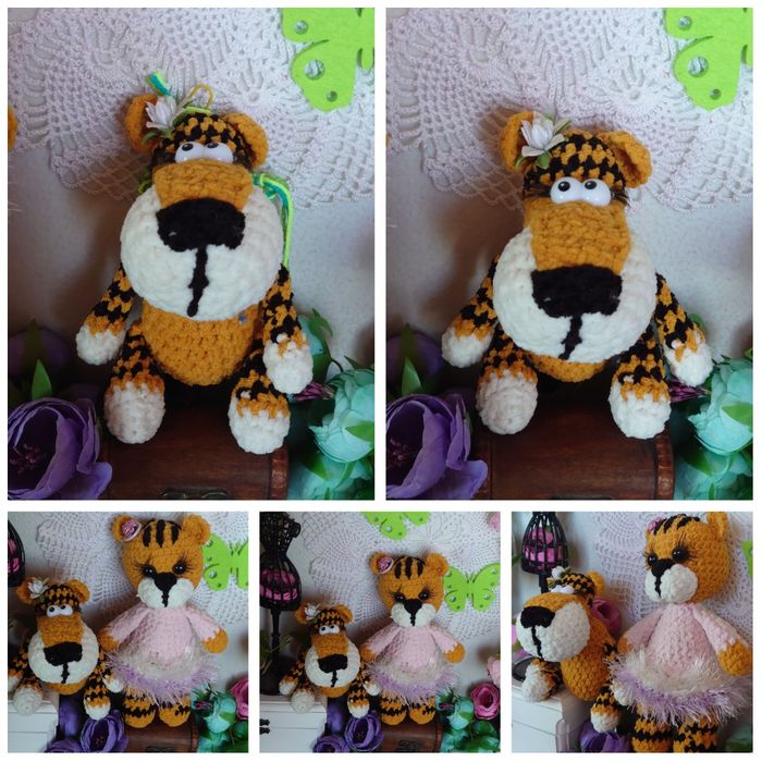 В'язані іграшки. Янгол. Лялька. Пупс. Тигр.