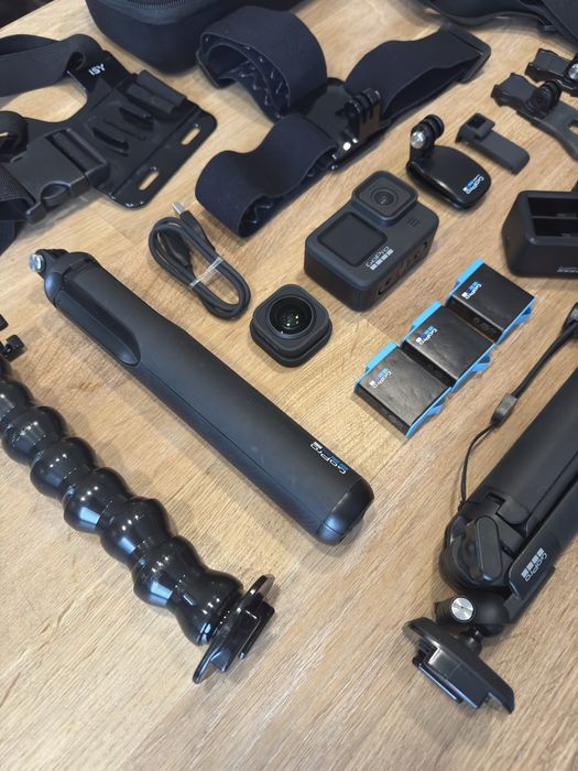 Kamera gopro hero 9 black - ogromny zestaw, prawie nówka
