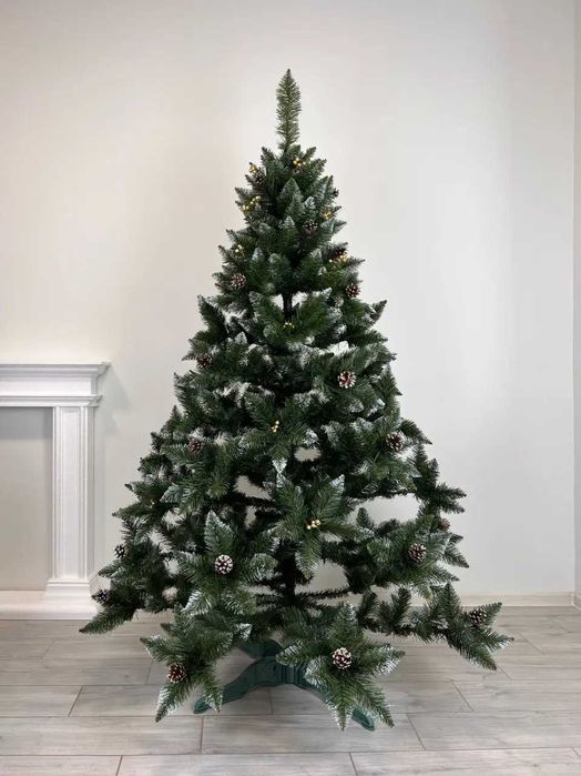 Ялинка Елітна з шишками та срібна калина 2.2м