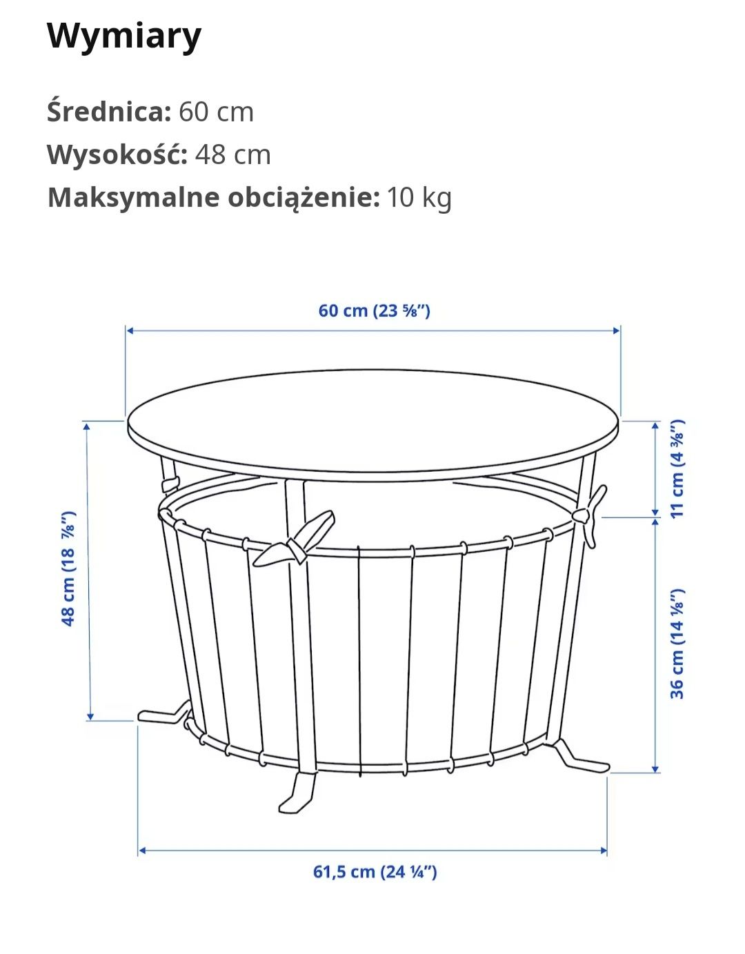 Stolik kawowy z funkcją przechowywania