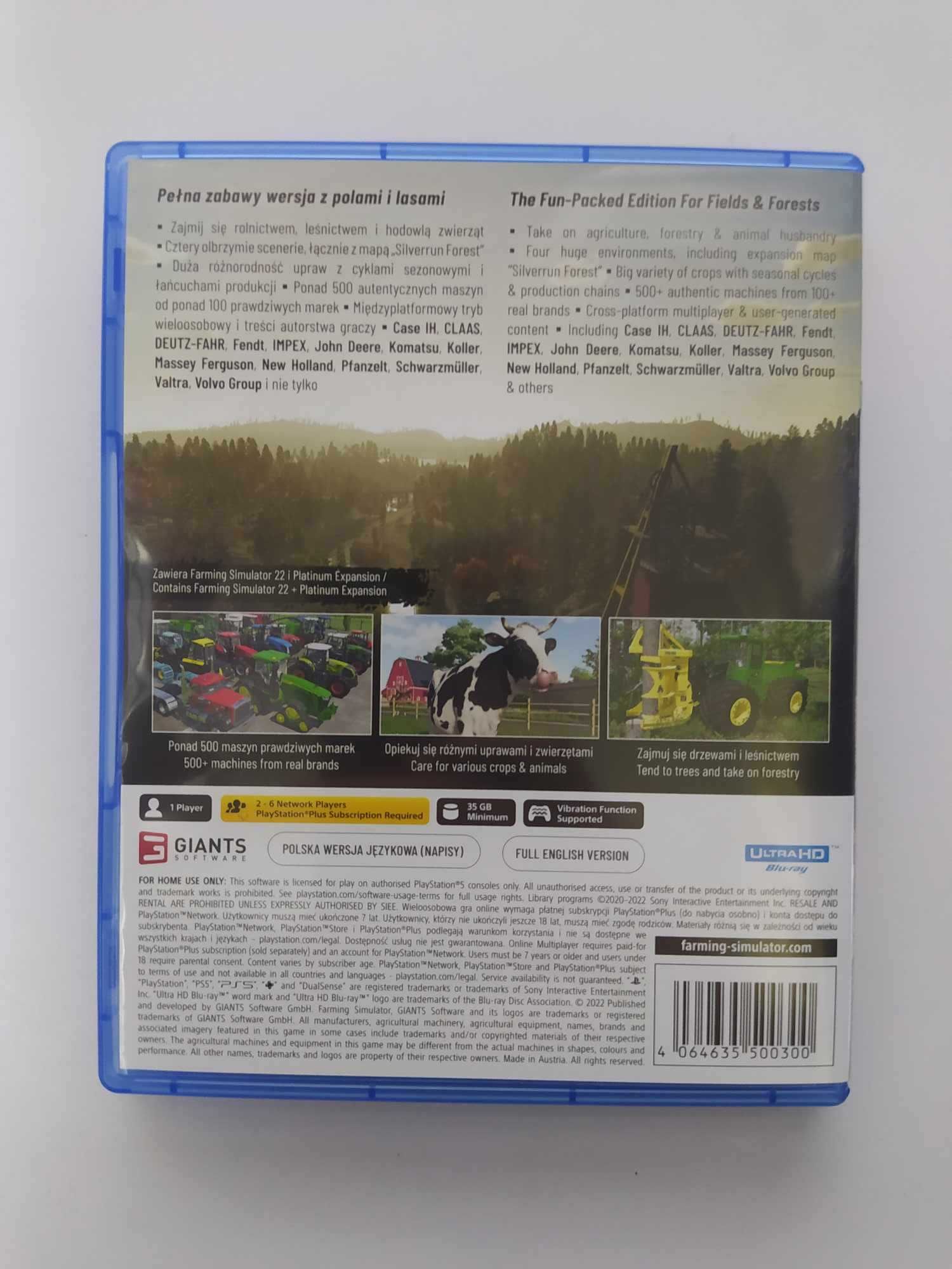 Farming Simulator 22 - Platinum Edition PS5 Polskie napisy w grze