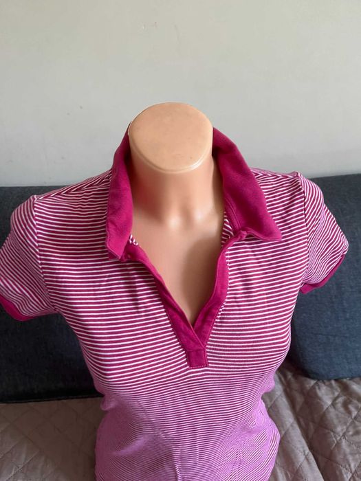 Tshirt damski C&A XS różowy paski