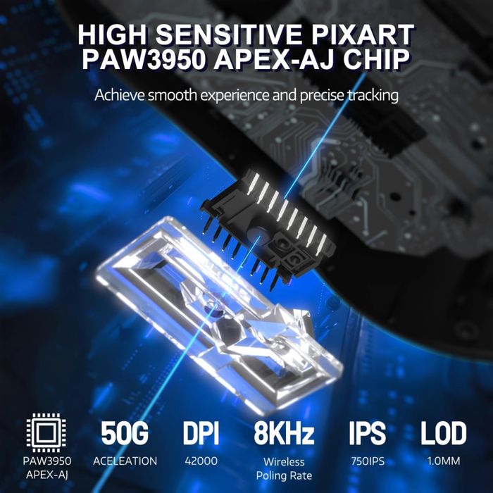 Бездротова миша Ajazz AJ159 APEX PAW3950