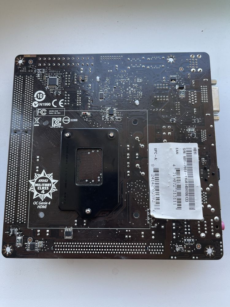 Материнська плата MSI H81I Читати ОПИС