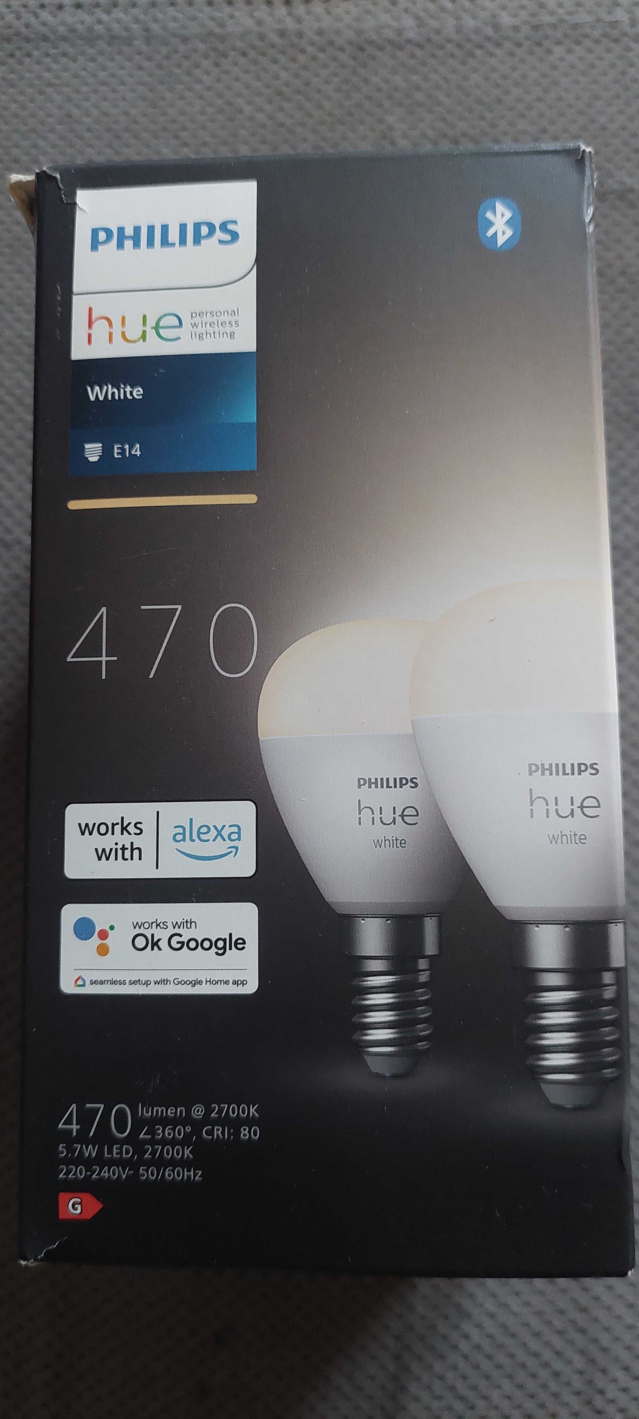 Żarówki 2 szt philips hue E14 .nowe w kartonie