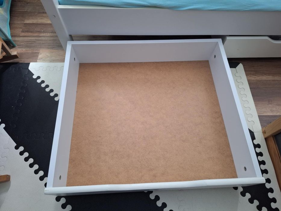 Łóżko dzieciece 140x70 Lukdom z szufladami jak ikea