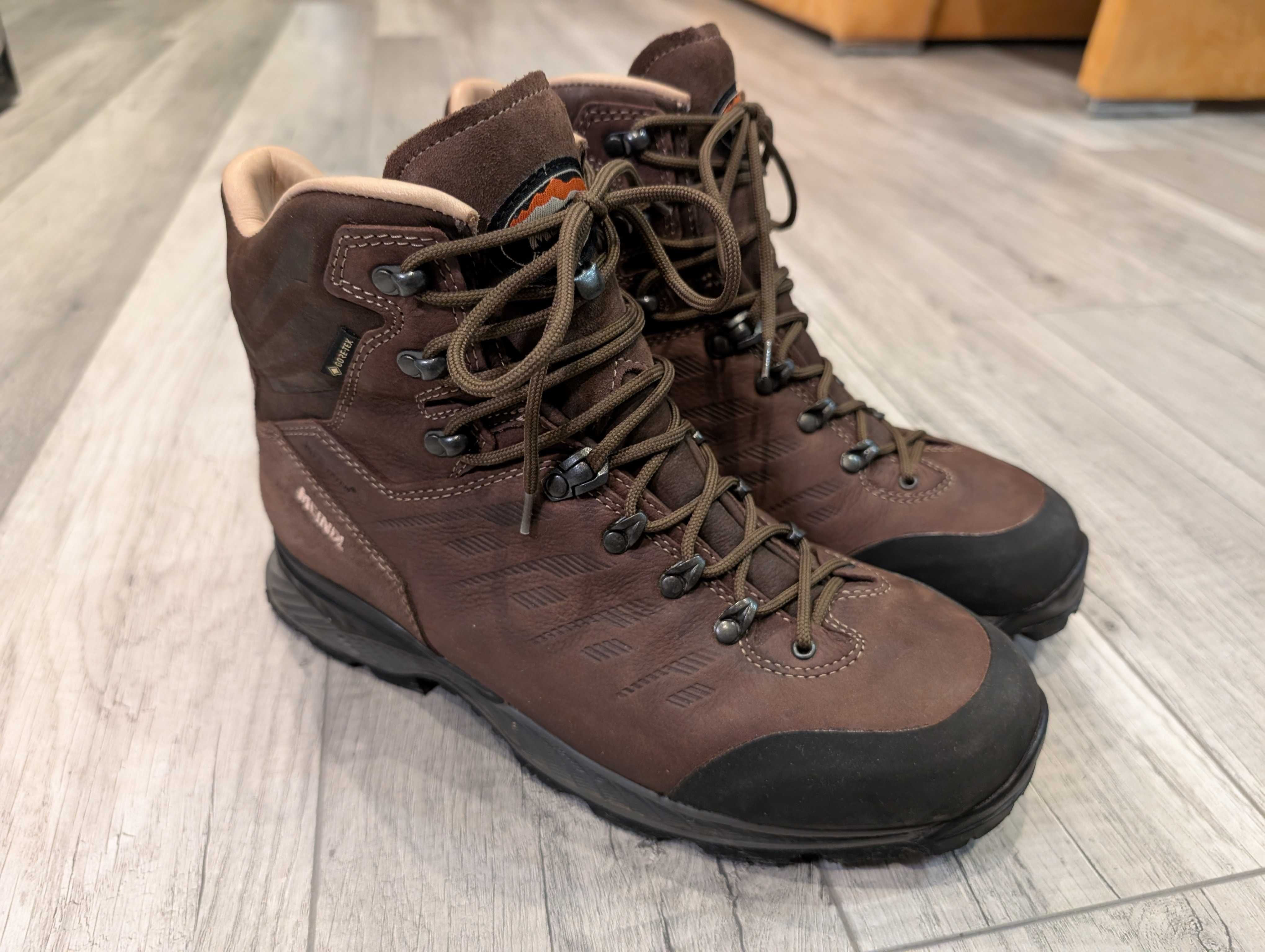 Buty Goretex Meindl Albis MFS 44.5, skóra, Vibram, jak nowe, gw. 8a